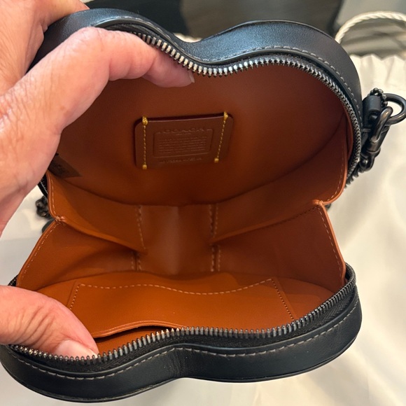 Coach Heart-Shaped Black Mini Bag - Picture 7 of 8